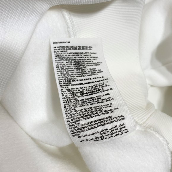 KEVIN LYONS x AMI PARIS White Fleece Logo Hoodie - Picture 12 of 12